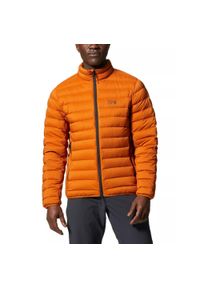 MOUNTAIN HARDWEAR - Kurtka puchowa męska Mountain Hardwear Deloro Down. Kolor: żółty, pomarańczowy, wielokolorowy. Materiał: puch. Sezon: zima. Sport: narciarstwo #1