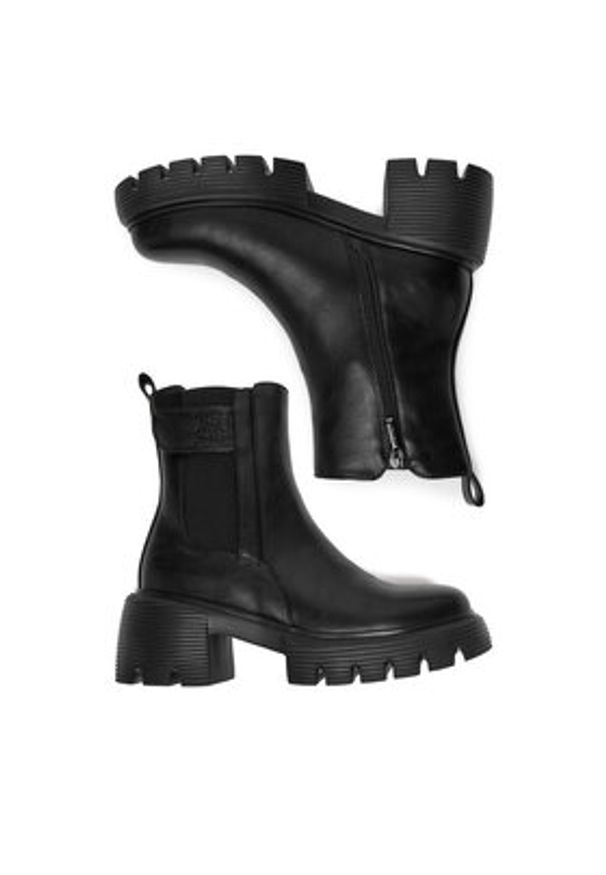 Nine West Botki CEO-FARIDA-01 Czarny. Kolor: czarny. Materiał: materiał