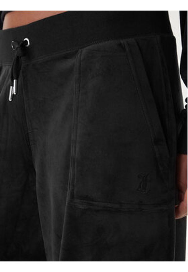 Juicy Couture Spodnie dresowe JCBBJ225803 Czarny Wide Leg. Kolor: czarny. Materiał: bawełna