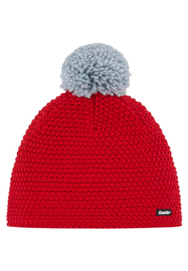 Czapka Eisbar Jamie Pompon MÜ. Kolor: czerwony. Materiał: wełna. Styl: sportowy