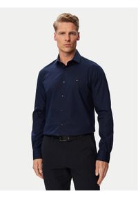 TOMMY HILFIGER - Tommy Hilfiger Koszula MW0MW43749 Granatowy Regular Fit. Kolor: niebieski. Materiał: bawełna #1