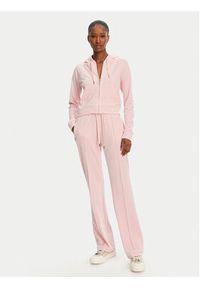 Juicy Couture Spodnie dresowe Tina JCAPW045 Różowy Regular Fit. Kolor: różowy. Materiał: syntetyk