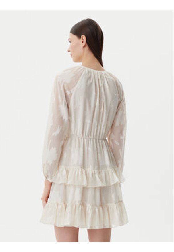 Liu Jo Sukienka letnia WA5321 T4304 Écru Regular Fit. Materiał: syntetyk. Sezon: lato