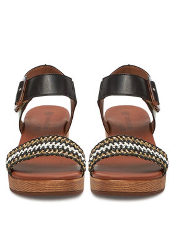 Remonte Sandały D0N58-03 Czarny. Kolor: czarny. Materiał: skóra