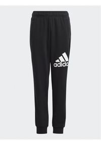 Adidas - adidas Spodnie dresowe Essentials Regular Fit Big Logo Cotton Joggers H47140 Czarny Regular Fit. Kolor: czarny. Materiał: bawełna