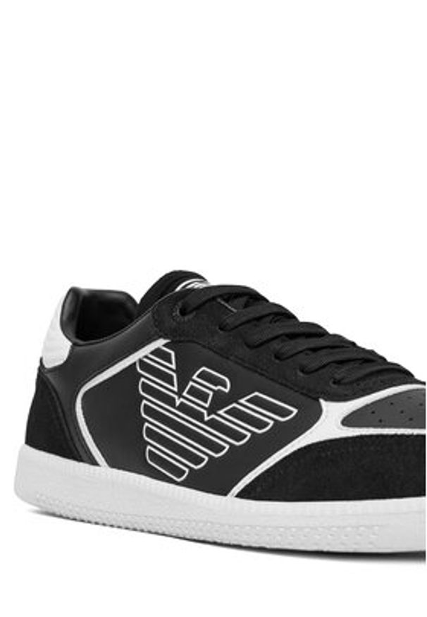 EA7 Emporio Armani Sneakersy 7X000405 AF19826 MC001 Czarny. Kolor: czarny. Materiał: skóra