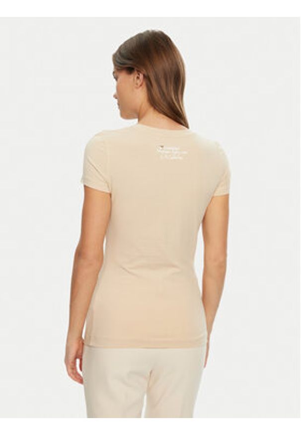 Guess T-Shirt W5RI22 J1314 Écru Regular Fit. Materiał: bawełna