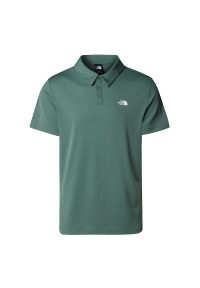 Koszulka męska The North Face Tanken 0A2WAZHCH1 - zielona. Typ kołnierza: polo. Kolor: zielony. Materiał: materiał, poliester