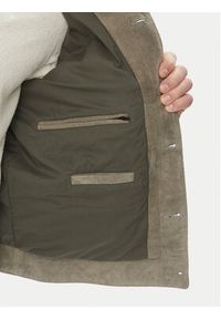 Serge Pariente Kurtka skórzana Jeans Szary Regular Fit. Kolor: szary. Materiał: skóra #6