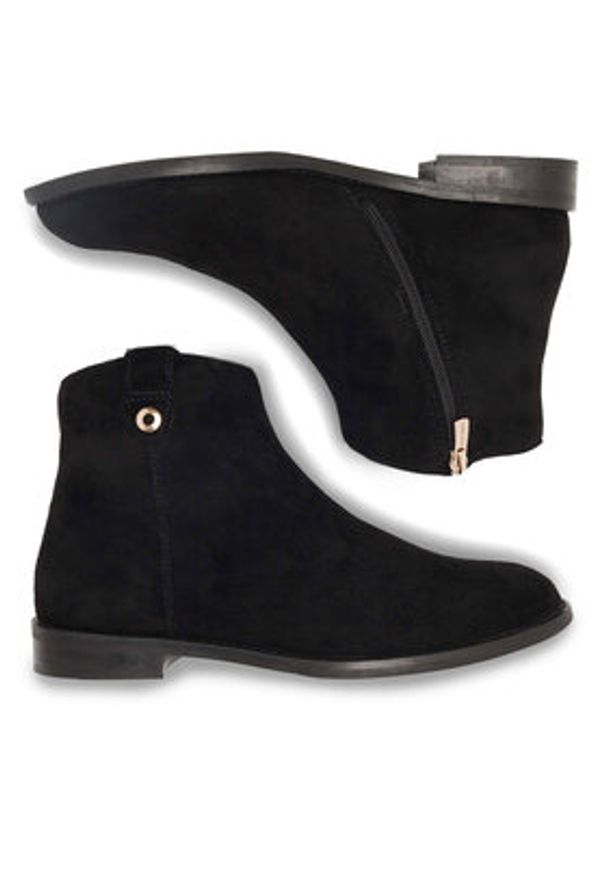 Sergio Bardi Botki ARC-C1008-03SB Czarny. Kolor: czarny. Materiał: skóra, zamsz