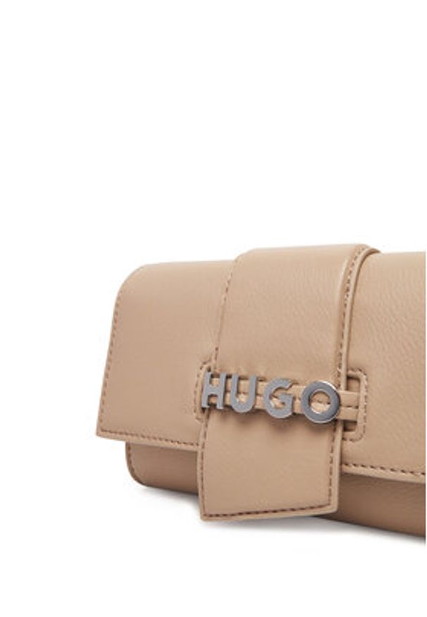 Hugo - HUGO Torebka 50547057 Beżowy. Kolor: beżowy. Materiał: skórzane