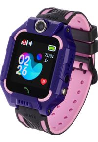Smartwatch Garett Electronics Kids Play Czarno-fioletowy (5903246284577). Rodzaj zegarka: smartwatch. Kolor: fioletowy, wielokolorowy, czarny #1
