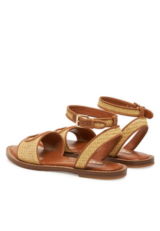 Guess Sandały FLJSIY FAB03 Brązowy. Kolor: brązowy. Materiał: skóra