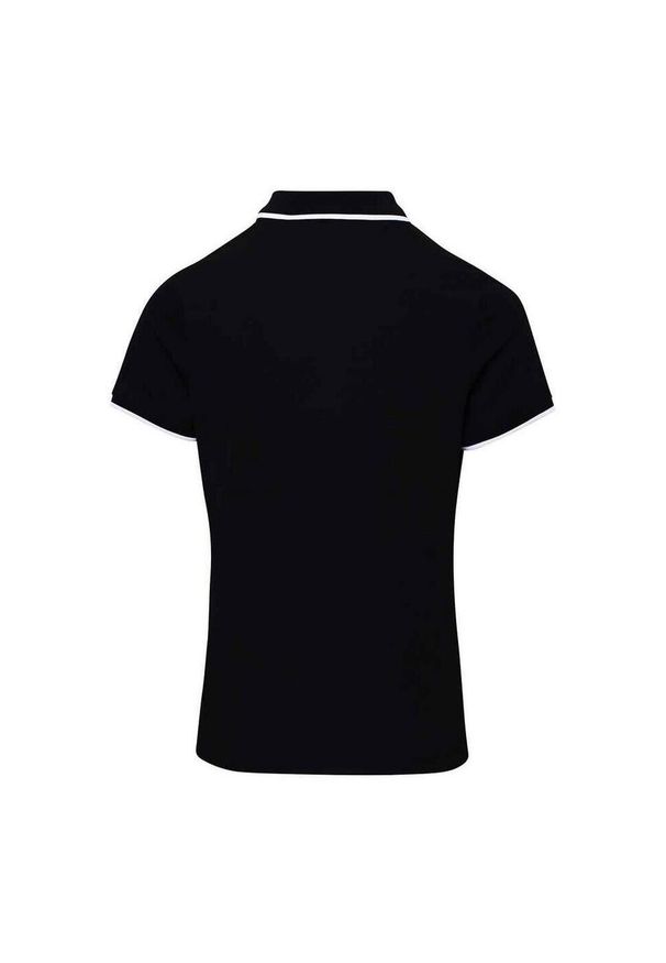 PREMIER - Damska Koszulka Polo Coolchecker W Kontrastowym Kolorze. Typ kołnierza: polo. Kolor: czarny, wielokolorowy, biały