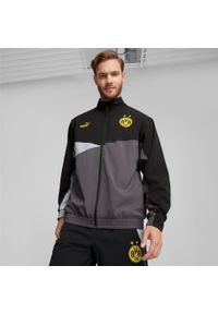 Puma - Kurtka z dresu Borussia Dortmund 2023/24. Kolor: czarny. Materiał: dresówka