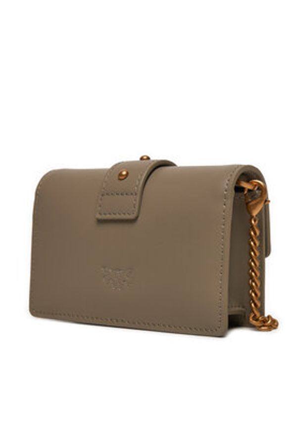 Pinko Torebka Love One Micro C . AI 24-25 PCPL 100064 A0F1 Szary. Kolor: szary. Materiał: skórzane