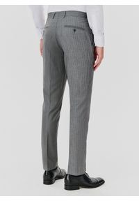 Pako Lorente - PAKO LORENTE – Szare spodnie garniturowe w prążek. Kolor: szary. Materiał: poliester, wiskoza. Wzór: prążki. Styl: elegancki #3