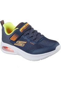 skechers - Buty sportowe dla dzieci Skechers Microspec Max Advance squad p. Okazja: na co dzień. Kolor: niebieski. Materiał: materiał #1