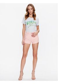 Guess Szorty materiałowe Lella W3GD49 WF5V3 Różowy Relaxed Fit. Kolor: różowy. Materiał: bawełna