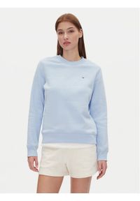 Tommy Jeans Bluza Tjw Reg S Flag Crew DW0DW19959 Błękitny Regular Fit. Kolor: niebieski. Materiał: bawełna