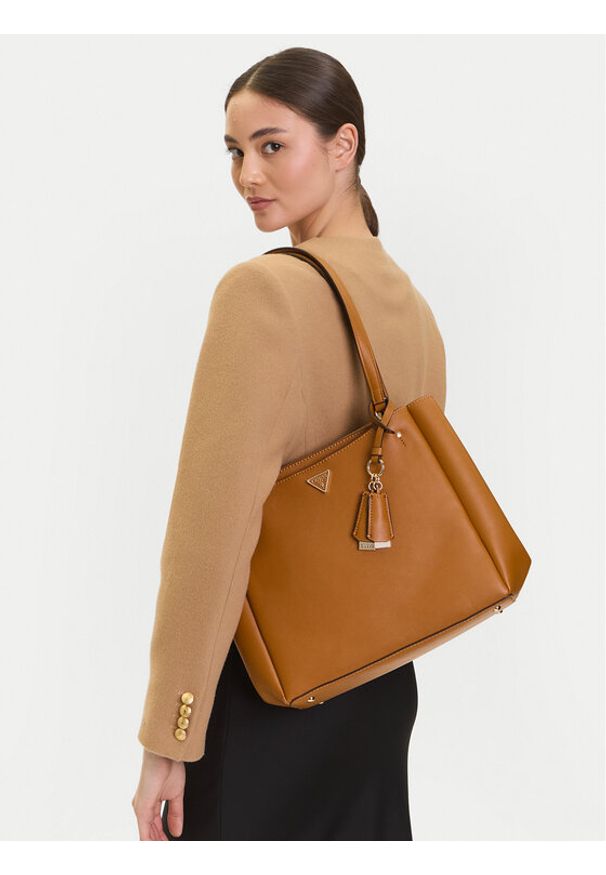 Guess Torebka HWNG96 69230 Brązowy. Kolor: brązowy. Materiał: skórzane