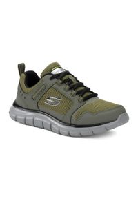 skechers - Buty męskie SKECHERS Track Knockhill. Kolor: zielony. Model: Skechers Sport. Sport: turystyka piesza
