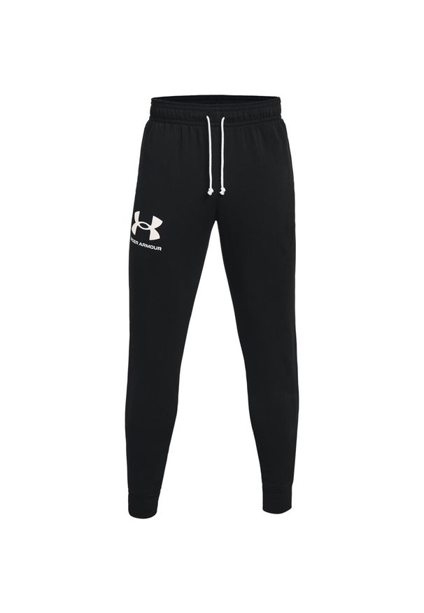 Under Armour - Długie Spodnie Dresowe Rival Terry Jogger. Kolor: wielokolorowy, biały. Materiał: dresówka, materiał, bawełna