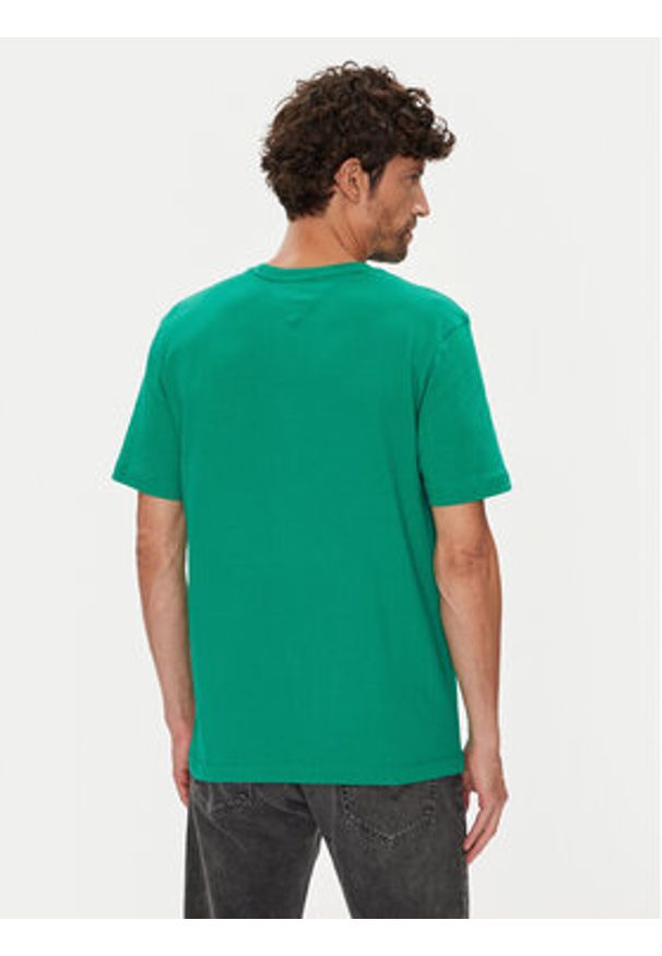 TOMMY HILFIGER - Tommy Hilfiger T-Shirt Ess Seasonal MW0MW39995 Zielony Regular Fit. Kolor: zielony. Materiał: bawełna