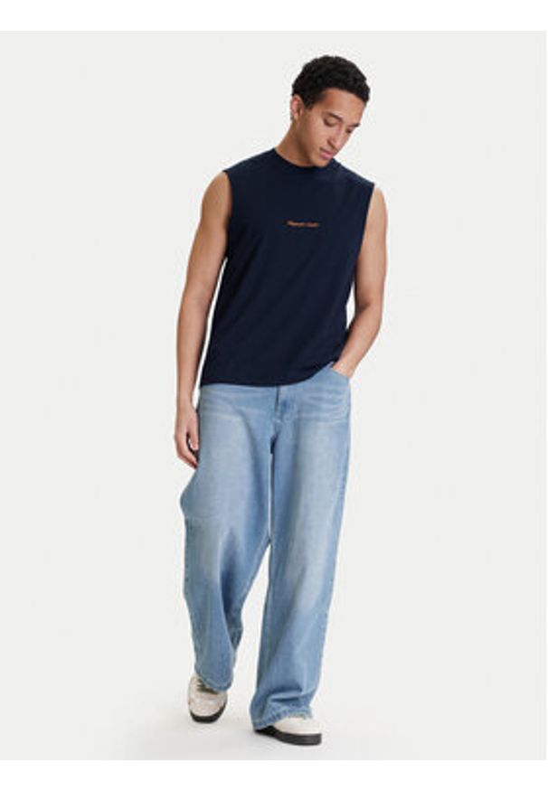 Jack & Jones Tank top Norrebro Emb 12292009 Granatowy Regular Fit. Kolor: niebieski. Materiał: bawełna