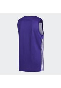 Adidas - Koszulka adidas 3G Speed Reversible. Kolor: fioletowy, biały, wielokolorowy. Materiał: poliester. Styl: sportowy
