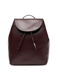 Calvin Klein Plecak Emblem Aop Flap Backpack LV04F3271G Bordowy. Kolor: czerwony. Materiał: skóra #5