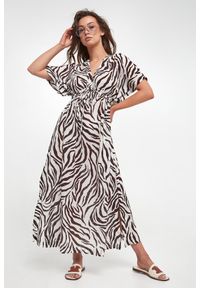 Max Mara Beachwear - Sukienka we wzory Dorotea MAX MARA BEACHWEAR