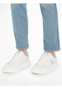 Calvin Klein Jeans Sneakersy Chunky Cupsole Laceup Lth Mix YM0YM00775 Biały. Kolor: biały. Materiał: skóra