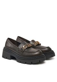 TwinSet - TWINSET Loafersy 242TGT114 Brązowy. Kolor: brązowy. Materiał: skóra #6