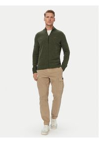 Aeronautica Militare Kardigan 262MA1646UL00924 Khaki Regular Fit. Kolor: brązowy. Materiał: wełna #4