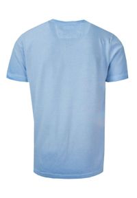 New Antracid - T-Shirt Męski Błękitny, Melanżowy z Nadrukiem, Koszulka, Krótki Rękaw, Basic, U-neck. Okazja: na co dzień. Kolor: niebieski. Materiał: bawełna. Długość rękawa: krótki rękaw. Długość: krótkie. Wzór: nadruk. Sezon: wiosna, lato. Styl: casual #2