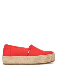 Espadryle Toms. Kolor: czerwony. Obcas: na platformie