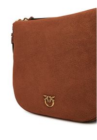 Pinko - PINKO Torebka Hobo Zip Around Mini Al 25-26 PLTT 105332 A2JH Brązowy. Kolor: brązowy. Materiał: skórzane, zamszowe #4