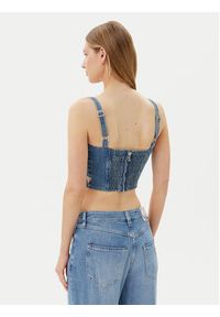 Guess Top W5GH86 D4H7C Niebieski Regular Fit. Kolor: niebieski. Materiał: bawełna