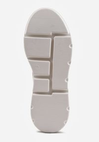 Born2be - Białe Sneakersy VICES na Koturnie z Brokatem Elanatale. Okazja: na co dzień. Kolor: biały. Obcas: na koturnie #5