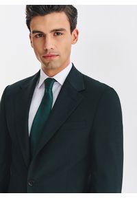 Pako Lorente - PAKO LORENTE - Wełniany zielony garnitur męski. Kolor: zielony. Materiał: wełna #8