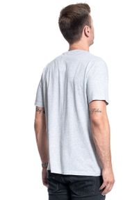 Lee - MĘSKI T-SHIRT LEE STRIPE TEE SHARP GREY MELE L64VFQ03. Kolor: szary