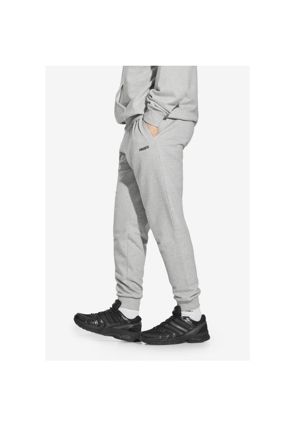 Spodnie dresowe męskie Prosto Old Logo. Kolor: szary. Materiał: dresówka. Długość: długie