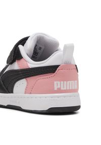 Puma - Sneakersy PUMA Rebound V6 Lo dla małych dzieci PUMA White Black Pink Fruit. Kolor: czarny, różowy, biały, wielokolorowy. Szerokość cholewki: normalna. Sport: turystyka piesza, koszykówka