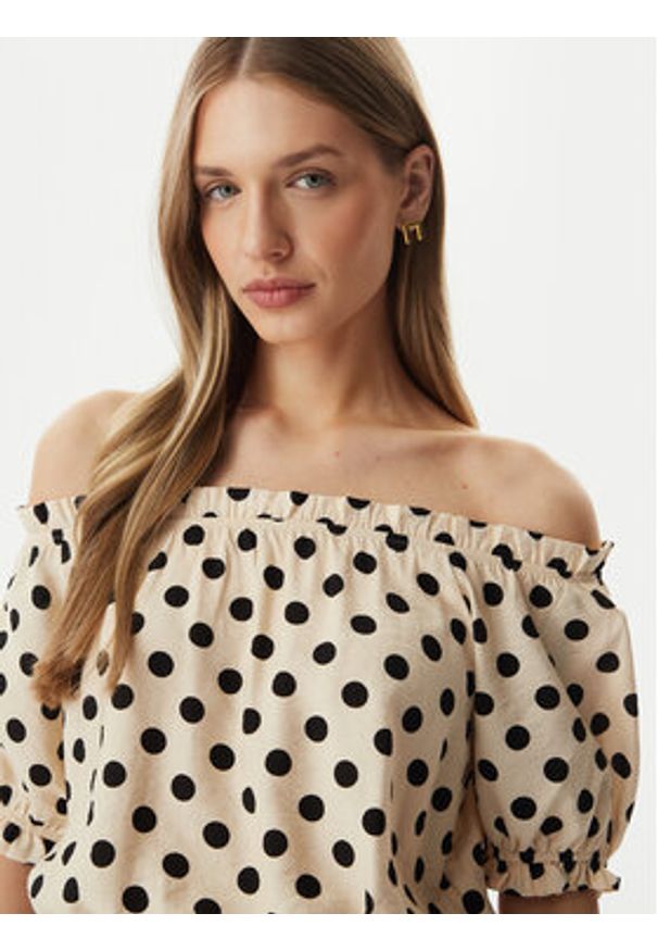 Morgan Bluzka 261-OVITA Beżowy Regular Fit. Kolor: beżowy. Materiał: wiskoza