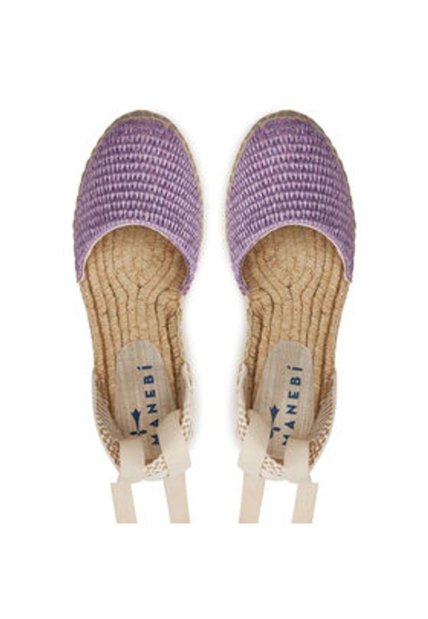 Manebi Espadryle Yucatan Flat Valenciana Espadrilles G 3.3 P0 Fioletowy. Kolor: fioletowy. Materiał: materiał