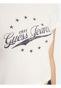 Guess Jeans T-Shirt W5RI59 J1314 Biały Regular Fit. Kolor: biały. Materiał: bawełna #4