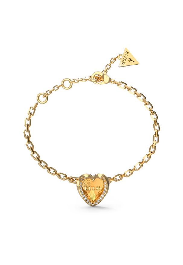 Guess Bransoletka JUBB0460 7JW Złoty. Materiał: metalowe. Kolor: złoty