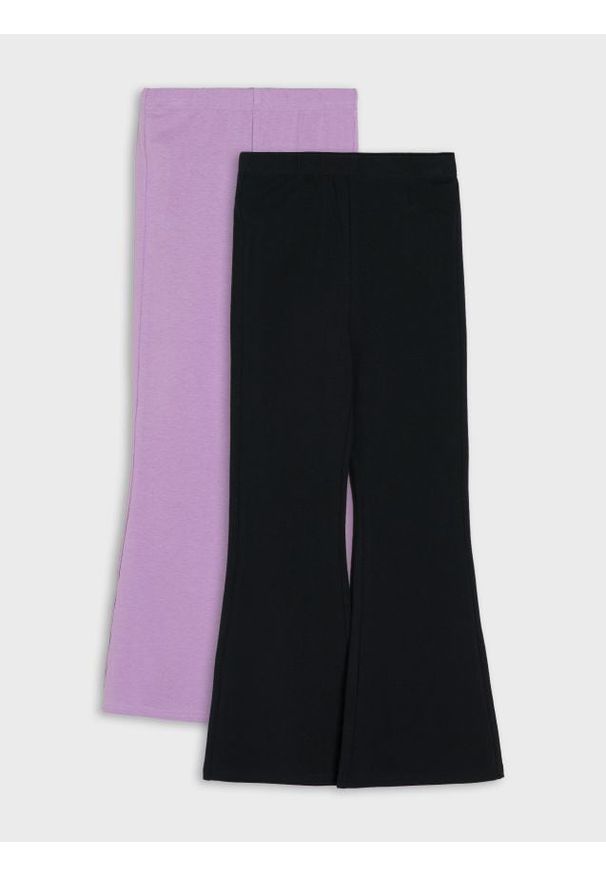 Sinsay - Bawełniane spodnie flare 2 pack - wielobarwny. Materiał: bawełna