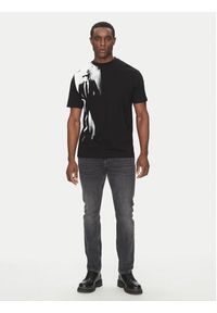 Karl Lagerfeld - KARL LAGERFELD T-Shirt 755149 552225 Czarny Regular Fit. Typ kołnierza: dekolt w karo. Kolor: czarny. Materiał: bawełna #5